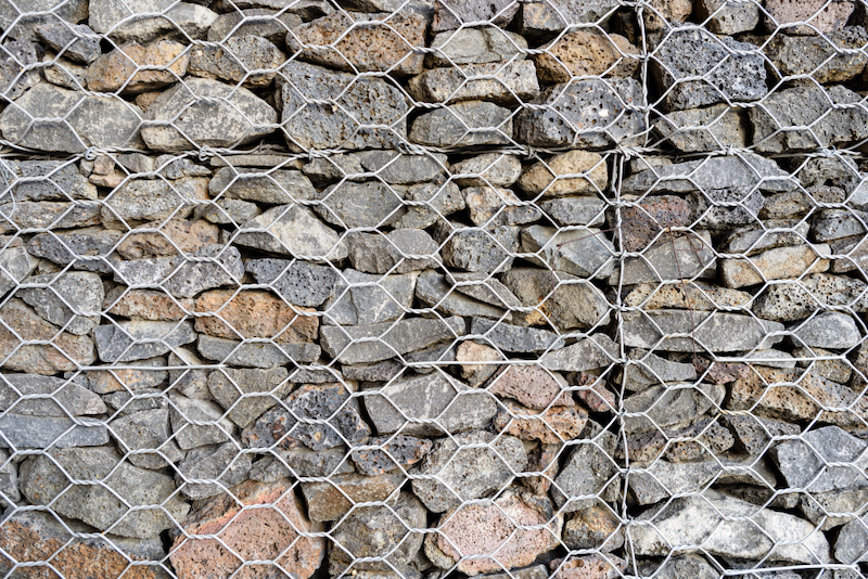 Exemple de mur en gabion